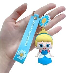 Disney Cinderella 3D Keychain Wristlet Bag Charm